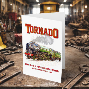 60163 Tornado Vintage-Dampflokomotive Dankeskarte