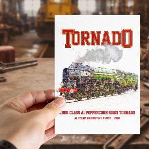 60163 Tornado Vintage Dampflokomotive Postkarte