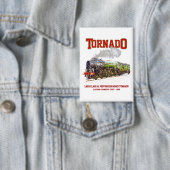 60163 Tornado Vintage Dampfzuglokomotive Button (Insitu)