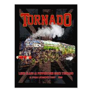 60163 Tornado Vintage Dampfzuglokomotive Fotodruck