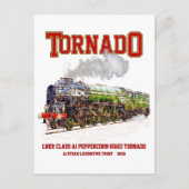 60163 Tornado Vintage Dampfzuglokomotive Postkarte (Vorderseite)