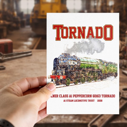 60163 Tornado Vintage Dampfzuglokomotive Postkarte
