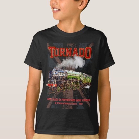 60163 Tornado Vintage Dampfzuglokomotive T-Shirt (Vorderseite)