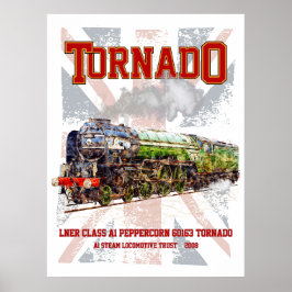 60163 Tornado Vintage Steam Train Locomotive  Poster