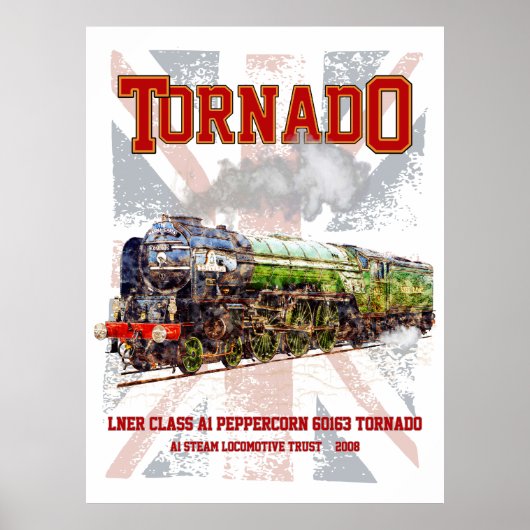 60163 Tornado Vintage Steam Train Locomotive Poster (Vorne)