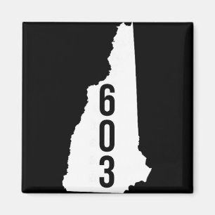603 Nh New Hampshire Vorwahl Staats Karte Tee Magnet
