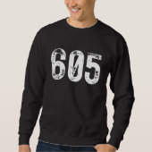 605 Area Code South Dakota Mobile Telephone Area C Sweatshirt (Vorderseite)