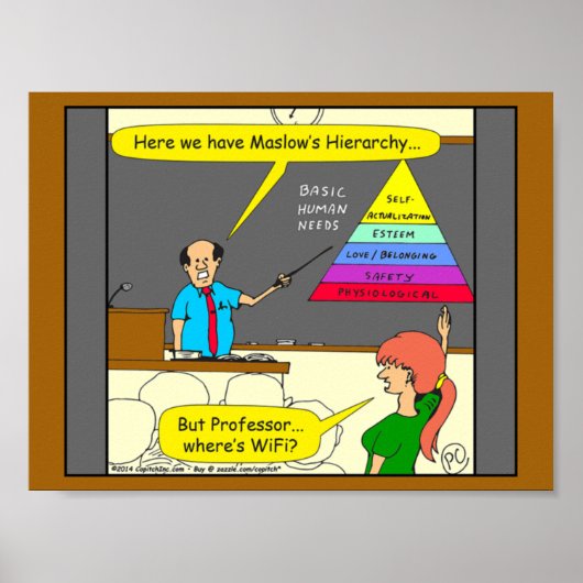 607 Cartoon für grundlegende menschliche Bedürfnis Poster (Vorne)