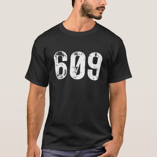 609 Area Code Trenton NJ Mobile Telefone Area Cod T-Shirt (Vorderseite)