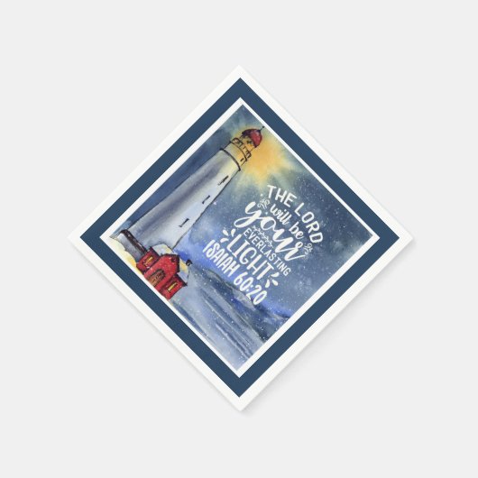 60:20 The Lord Will Be Your Light Serviette (Ecke)