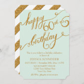 60., 60. Geburtstagsparty Einladung (Vorne/Hinten)