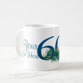 # 60 - 60. Hochzeitstag oder 60. Geburtstag Kaffeetasse (Vorderseite Links)