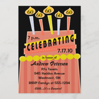 60. - 69. Geburtstagsparty Personalisierte Einladu Einladung