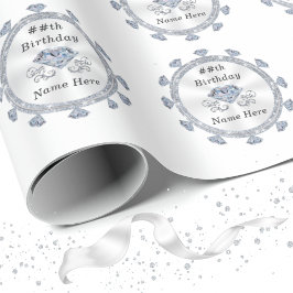 60., 75., 100. Diamant Wrapping Paper, Roll Geschenkpapier