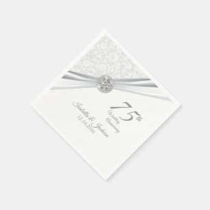 60. / 75. Diamant Hochzeitsfeier Serviette