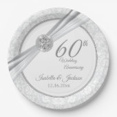 60./75. Diamant-Jahrestag Pappteller (Vorderseite)