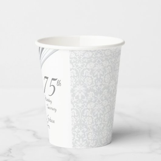 60./75. Geburtstag von Diamond Pappbecher (Links)