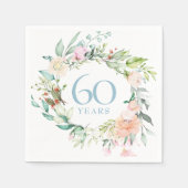 60./75. Jubiläum Country Rose Bloral Serviette (Vorderseite)