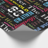 60. Alles Gute zum Geburtstag in einer Geschenkpapier (Ecke)