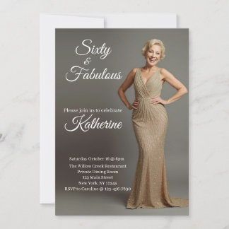 60 and Fabulous | 60th Birthday Party Einladung