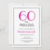 60 and Fabulous Charming Sixtieth Birthday Einladung (Vorderseite)