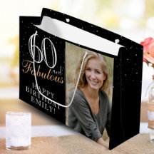 60 and Fabulous Elegant Black 60th Birthday Photo