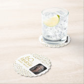 60 and Fabulous Gold Glitter Photo 60th Birthday Untersetzer (Vor Ort)