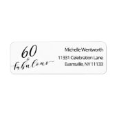 60 and Fabulous Sixtieth Birthday Elegant Script (Vorne)