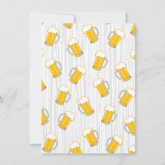 60. Beer Birthday Party Meilenstein Einladung (Rückseite)