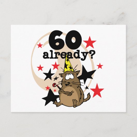 60 Bereits zum Geburtstag Postkarte (Vorderseite)