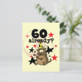 60 Bereits zum Geburtstag Postkarte (Stehend Vorderseite)