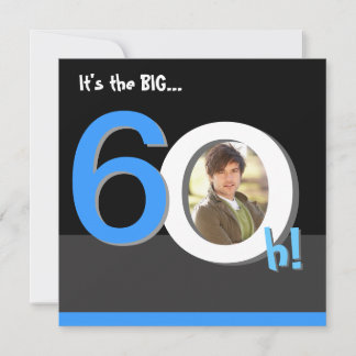 60. Big 6Oh! Geburtstagspartei von Foto-Vorlage Einladung