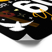 60 Birthday Blessed By God For 60 Years Old 60th B Poster (Ecke)