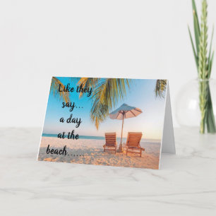 ** 60. BIRTHDAY WISHES SIND WIE TAG BEI BEACH Card Karte