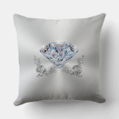 60. bis 75. Hochzeits-Jahrestags-Geschenk Kissen (Rückseite)