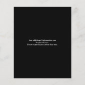 60 Black Gold Budget 60. Geburtstag Einladung Flyer (Hinten)