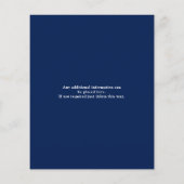 60 Blue Gold Budget 60. Geburtstag Einladung Flyer (Hinten)