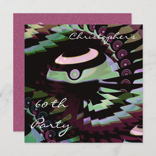 60. Bowls Geburtstag Einladung (Vorne/Hinten)