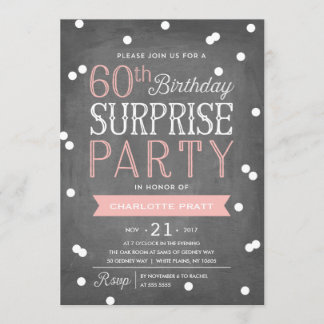 60. Confetti Überraschung Party Einladung | Geburt