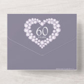 60. Diamant Hochzeitstag Foto grau alles in All In One Einladung (Rückseite)