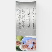 60. Diamant Hochzeitstag kundenspezifisches Foto Banner (Vertikal)
