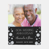 60. Diamant Hochzeitstag kundenspezifisches Foto Fleecedecke (Vorderseite)