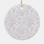 60. Diamant-Hochzeitstag-Paisley-Monogramm Keramikornament (Hinten)
