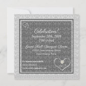 60. Diamant Jubiläum mit Foto Party Einladung (Rückseite)