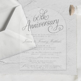 60. Diamantene Hochzeit Acryleinladungen