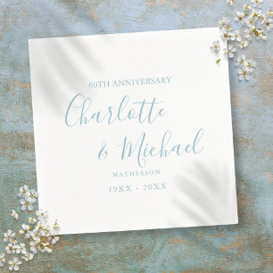 60. Diamantene Hochzeit Elegantes Skript Serviette