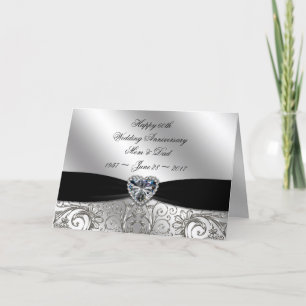60. Diamantene Hochzeit Grußkarte Karte