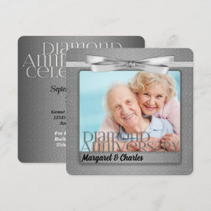 60. Diamantene Hochzeit Jubiläum Custom Foto Party Einladung