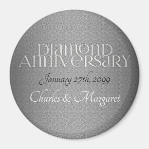 60. Diamantene Hochzeit Magnet