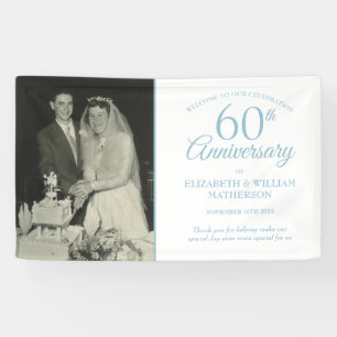 60. Diamantene Hochzeitsjubiläum Foto Willkommen Banner
